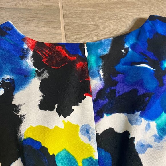 Mario Serrani Italy Watercolor Abstract Sheath Dress - Picture 5 of 6